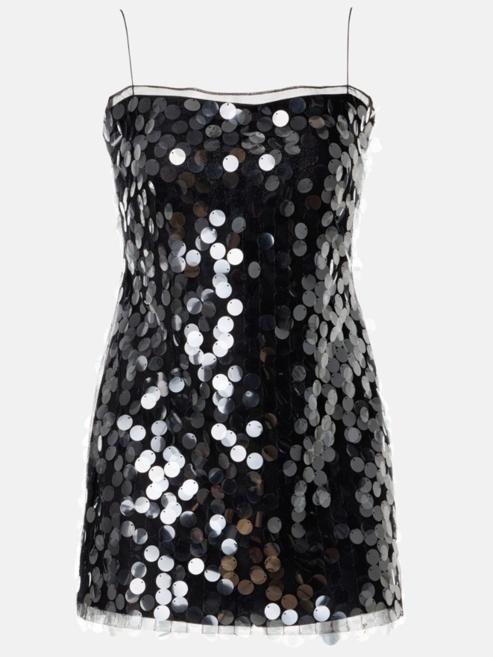 16Arlington 16 Arlington FIA Black Sequin Sequined Mini Tulle Dress US 10